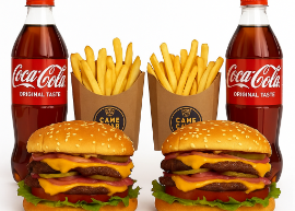 2х Даблбургер св.+2х Картопля фрі +2х Кола 0,5л