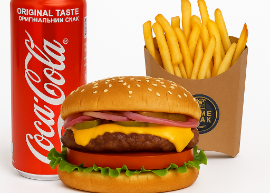 Бургер св.+ Картопля фрі + Кола ж/б