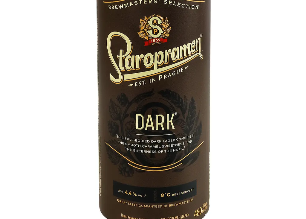 Пиво Staropramen "Dark" (темне) 0,480л Алк.4,4% скло ТМ Staropramen+
