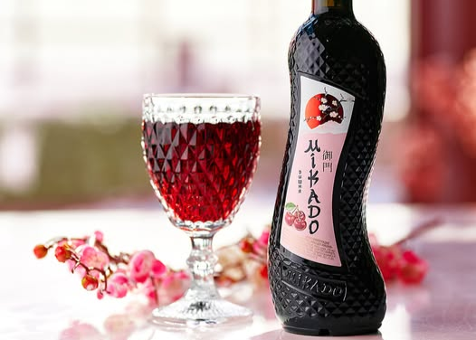 Вино Мікадо "Вишня Sakura" газ.солод.червоне. Алк.6-6,9% 0,7л. ТМ ОКЗ+