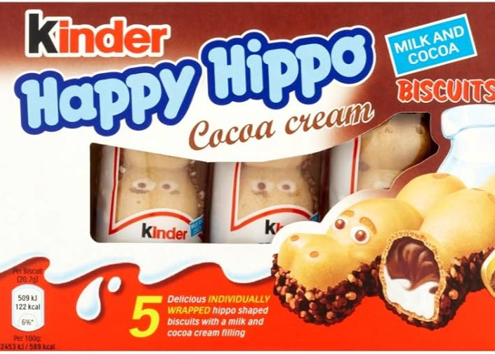 Бісквіт Kinder "Happy Hippo Cocoa" 5шт 103.5гр ТМ Kinder+