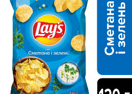 Чіпси Lay's "Сметана та Зелень" 120гр. TM Lay's+