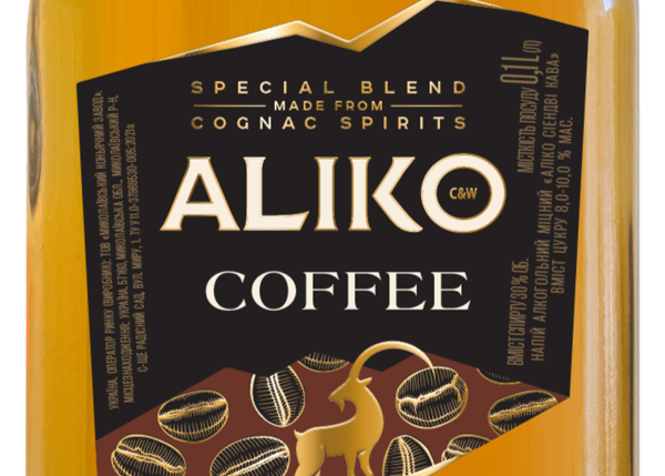 Бренді Aliko "Coffee" 0.100л Алк.30% ТМ Aliko+