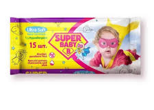 Вологі серветки "Super Baby" 15шт ТМ Ultra Soft+