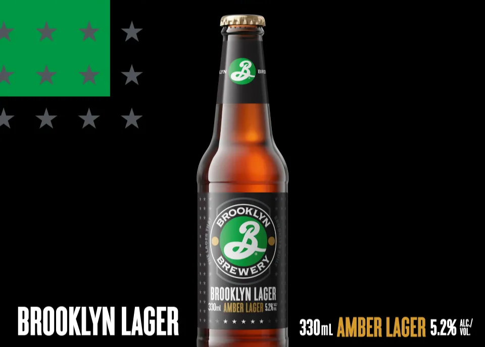 Пиво Brooklyn "Amber Lager" (янтарне) 0,330л. Алк.5,2% скло ТМ Carlberg+