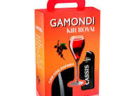 Подарунковий набір Gamondi "Kir Royal" Лікер Gamondi Cassis 1л. Алк.15%+Ігристе Вино Toso "Brut Millessimato" 0750л. Алк.12% ТМ Toso S.a.P.+