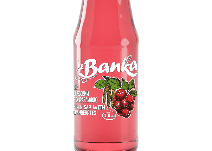 Сік The Banka "Березовий з Журавлиною" 1л скло ТМ THE BANKA+