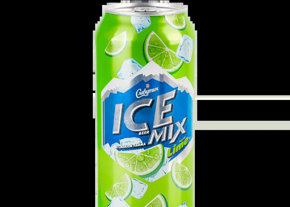 Пиво спеціальне Ice Mix "Lime" світле 0.500л Алк.3.5% з.б ТМ Carlsberg Ukraine+