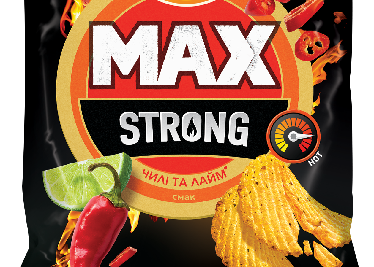 Чіпси Lay's Max Рифлені Strong "Чілі та Лайм" 60 гр TM Lay's+