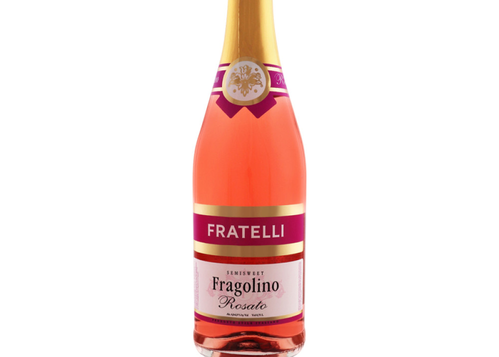 Ігристе Вино "Fragolino Rosato" Рожеве Напів-Солодке 0.750л Алк.6-6,9%. ТМ Fratelli+