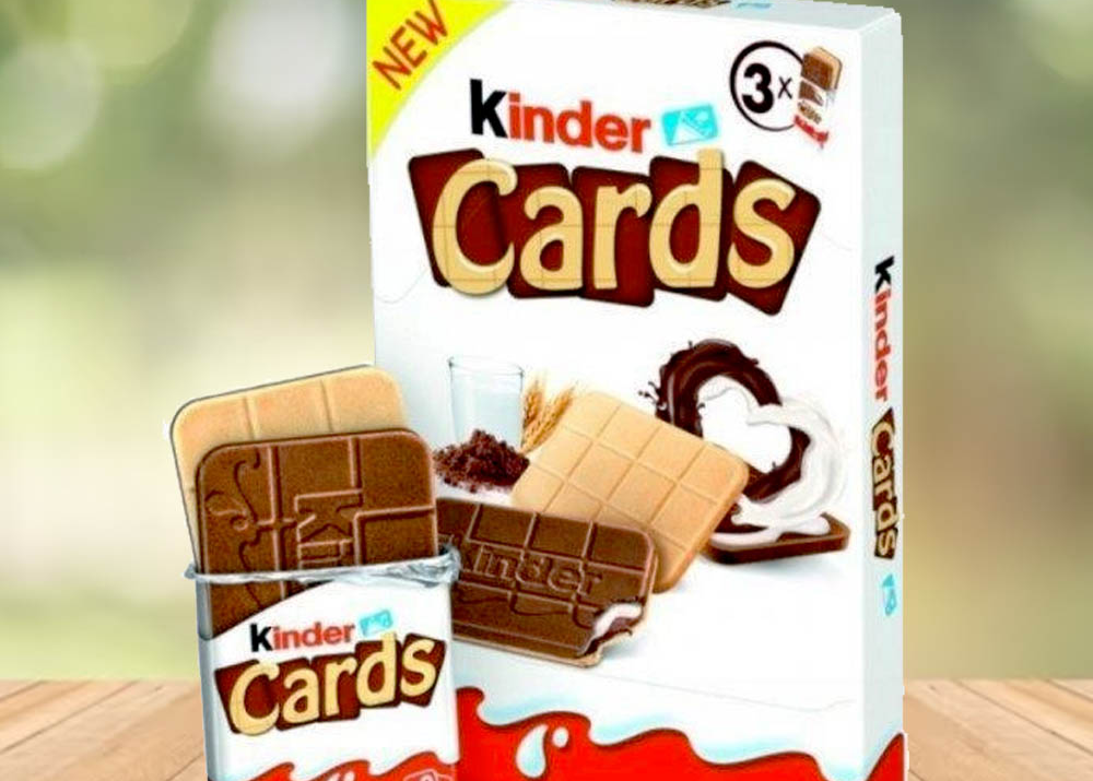 Печиво Kinder Cards 25.6x3 76.8гр TM Kinder+