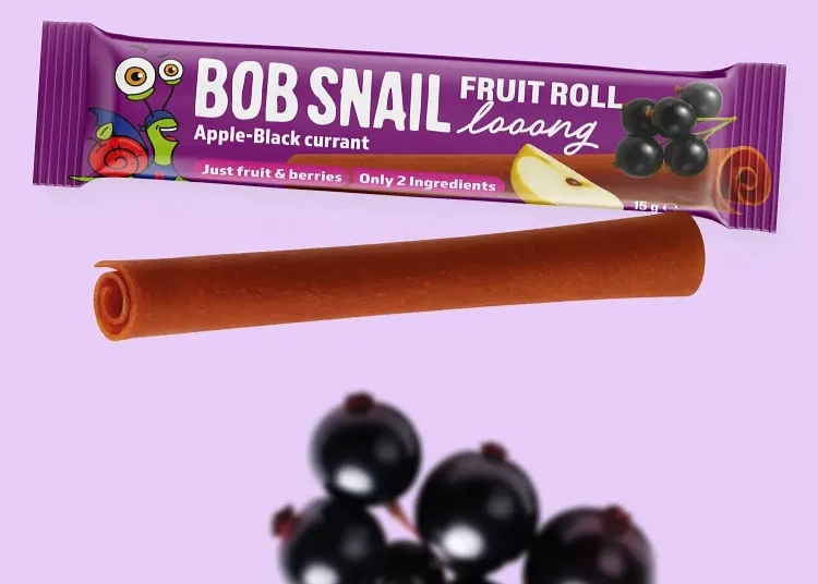 Цукерки фруктові Looong Roll Bob Snail "Яблуко-Смородина" 15 гр. ТМ Bob Snail+