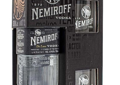 Набір подарунковий Nemiroff de LUX 0.700л. Алк.40% + 2 склянки ТМ Nemiroff+