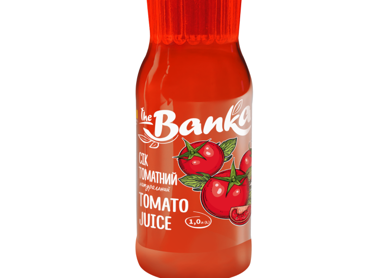 Сік The Banka "Томатний "натуральний 1л. скло ТМ The Banka+