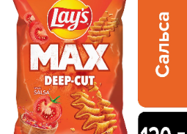 Чіпси Lay's Max Deep-Cut Рифлені "Сальса" 95р ТМ Lay's+