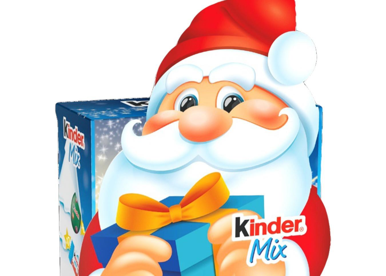 Шоколадні цукерки "Kinder Mix Новорічний" Milk (фігурки) 102гр. ТМ Kinder+