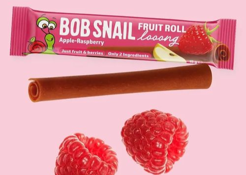 Цукерки фруктові Looong Roll Bob Snail "Яблуко-Малина" 15 гр. ТМ Bob Snail+