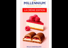 Шоколад Millennium La Creame "Raspberry Cheesecake" Milk 100гр ТМ Malbi+