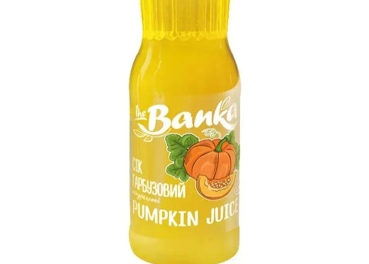 Сік The Banka "Гарбузовий" з мякоттю 1л скло ТМ THE BANKA+