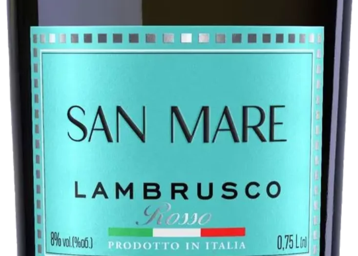 Ігресте Вино San Mare "Lambrusco dell'Emilia Rosso" (червоне напів-солодке) 0,750л Алк.8% ТМ San Mare+