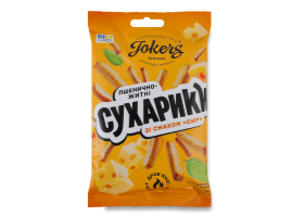 Сухарики житньо-пшеничні Jokers "Сир" 60гр. ТМ Jokers+