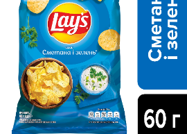 Чіпси Lay's "Сметана і Зелень" 60гр TM Lay's+