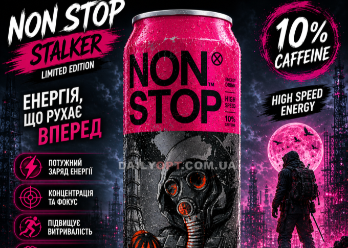 Енергетік Б\А Non Stop "Stalker Red" 0,500л ТМ New Products+