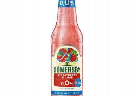 Сидр Somersby Б\А "Полуниця-Лайм" 0,33л. Алк.0,0% скло ТМ Carlsberg Ukraine+