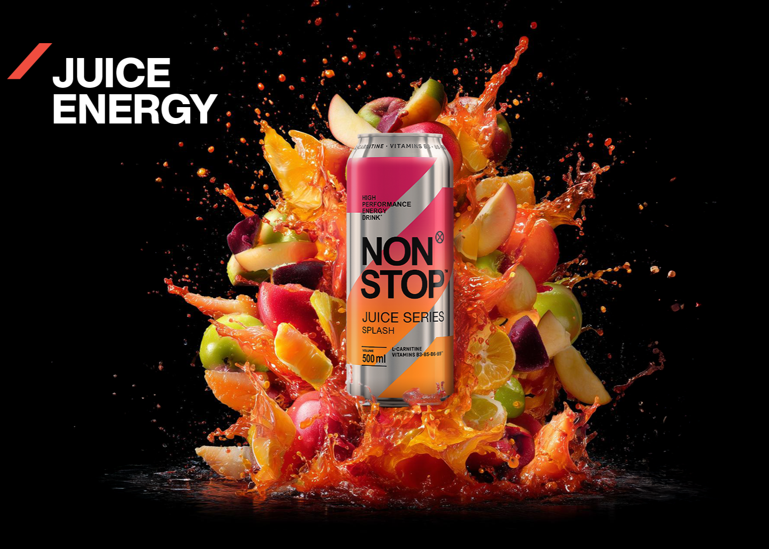 Енергетик БА NON STOP ''Juice Series Splash" 0.33л. з/б ТМ New Products+
