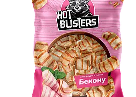 Чіпси фігурні зі смаком "Бекон" 90гр. ТМ Hot Busters+