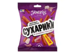 Сухарики житньо-пшеничні Jokers "Часник" 100гр. ТМ Jokers+