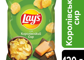 Чіпси Lay's MAX Рифлені "Королівській Сир" 95г ТМ Lay's+