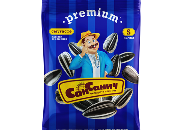 Насіння соняшника" Преміум Смугасте " 60гр S пачка ТМ"Сан Санич"+