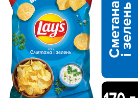 Чіпси Lay's "Сметана та Зелень" XXL 170гр TM Lay's+