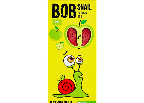 Цукерки фруктові Roll Bob Snail "Яблуко" 30 гр. ТМ Bob Snail+