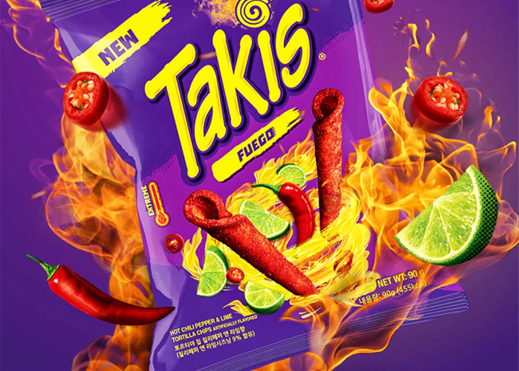 Чіпси кукурудзяні Takis "Fuego" (Чілі та Лайм) 100г ТМ Barcel+