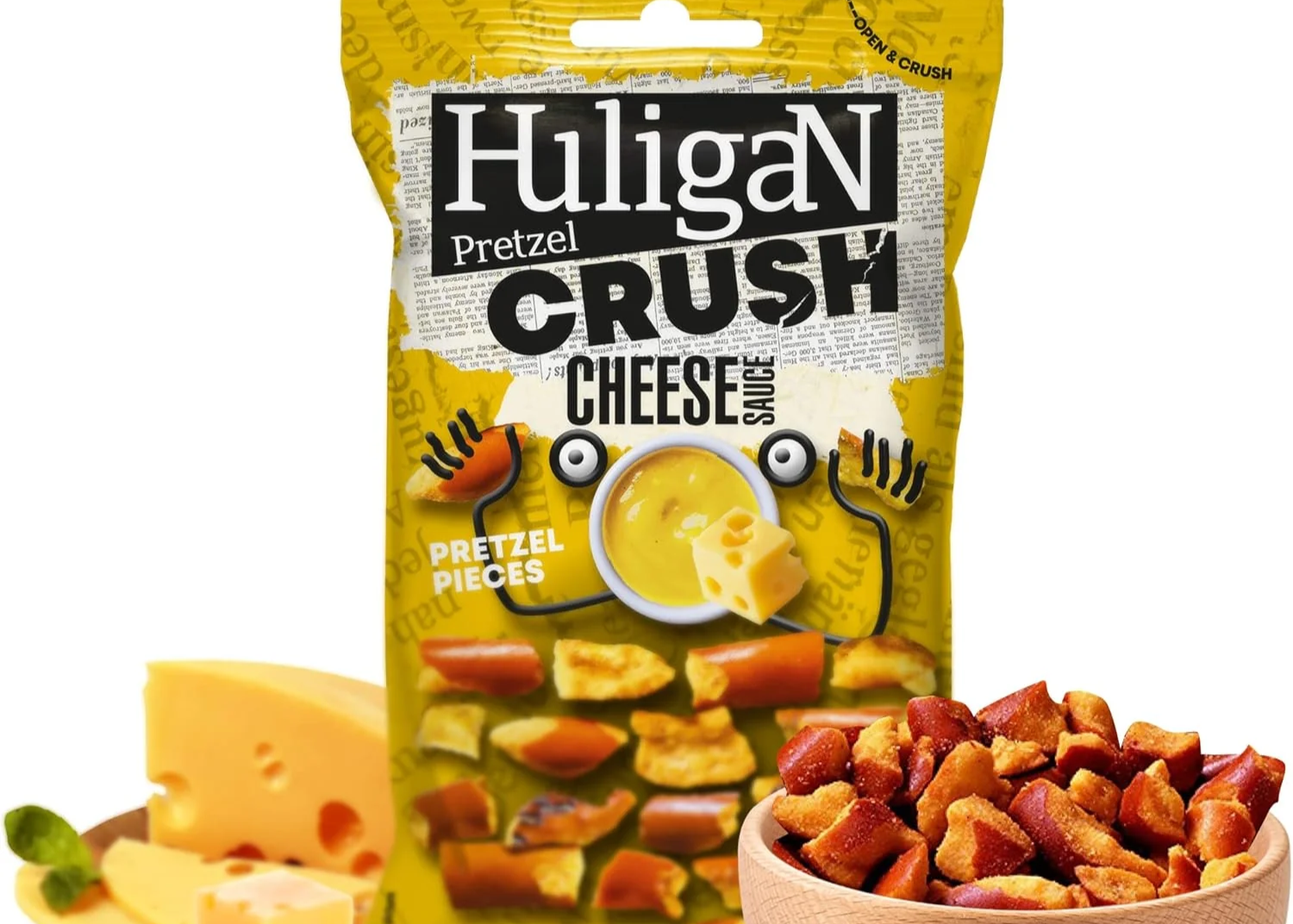 Крекер HuligaN Crush "Cheese Sauce" 65гр ТМ The Bakers+