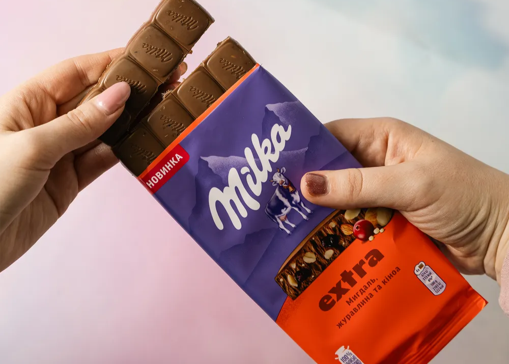 Шоколад Milka Extra "Мигдаль, Журавлина та Кіноа" 90г ТМ Mondelez+