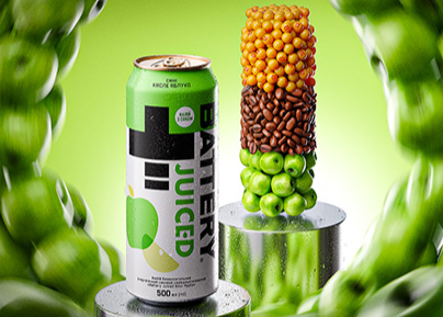 Енергетик Б\А Battery "Juiced Apple" (з соком) 0,500л. з\б ТМ Carlsberg Ukraine+