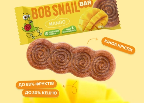 Батончик фруктово-горіховий Bar Bob Snail "Манго" 35 гр. ТМ Bob Snail+