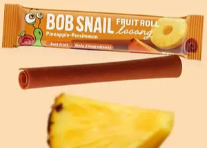 Цукерки фруктові Looong Roll Bob Snail "Хурма-Ананас" 15 гр. ТМ Bob Snail+