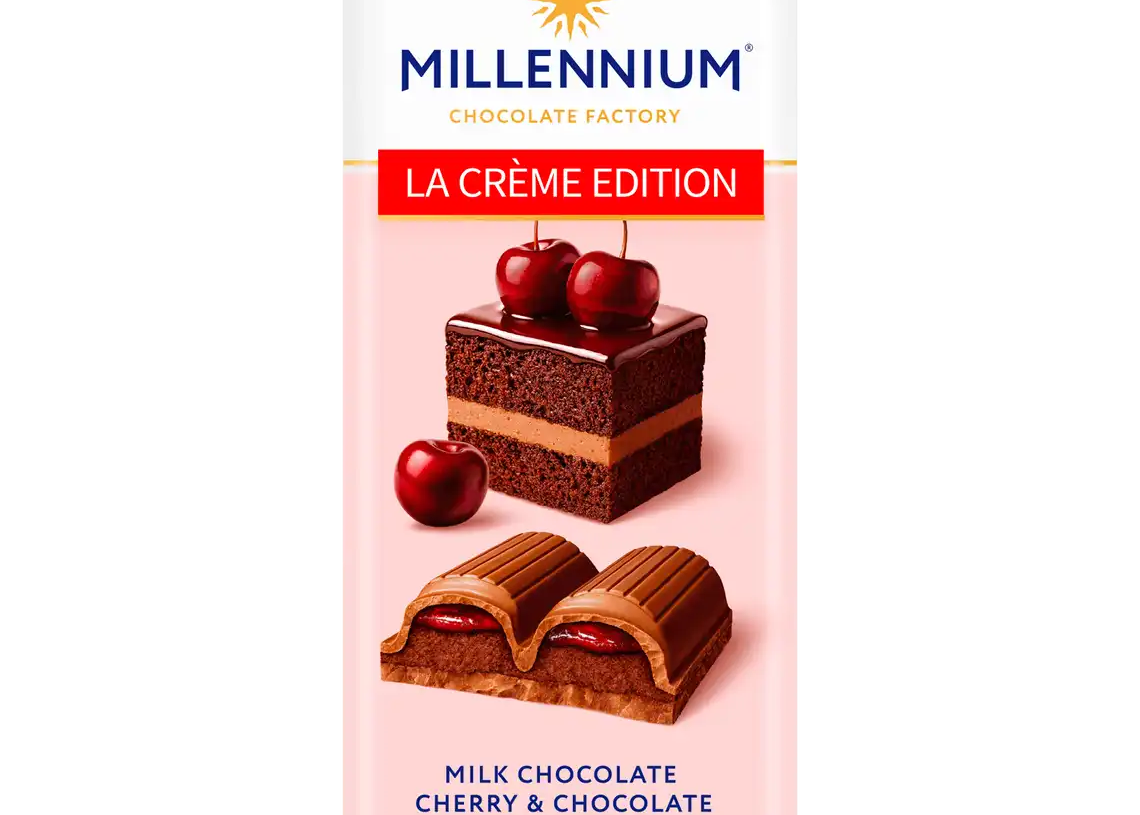 Шоколад Millennium La Creame "Chocolate Tiramisu" Milk 100гр ТМ Malbi+